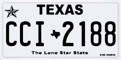 TX license plate CCI2188