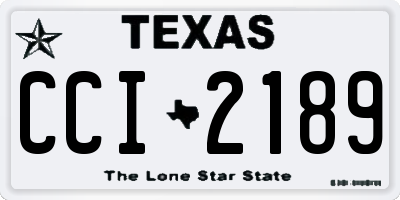 TX license plate CCI2189
