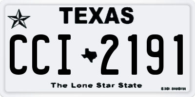 TX license plate CCI2191