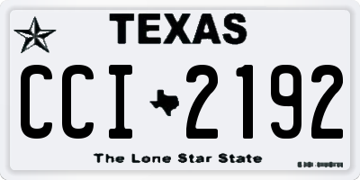TX license plate CCI2192
