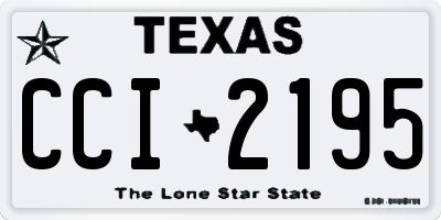 TX license plate CCI2195