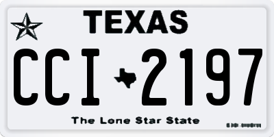 TX license plate CCI2197