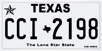 TX license plate CCI2198