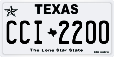 TX license plate CCI2200
