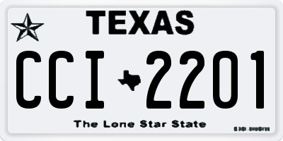 TX license plate CCI2201