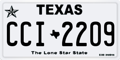 TX license plate CCI2209