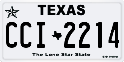 TX license plate CCI2214