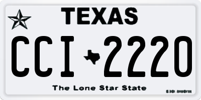 TX license plate CCI2220