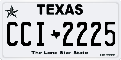 TX license plate CCI2225