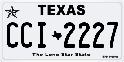 TX license plate CCI2227