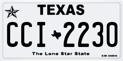 TX license plate CCI2230