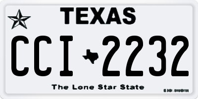TX license plate CCI2232