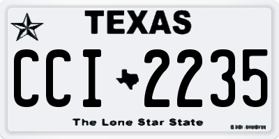 TX license plate CCI2235