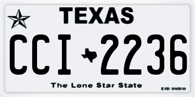 TX license plate CCI2236