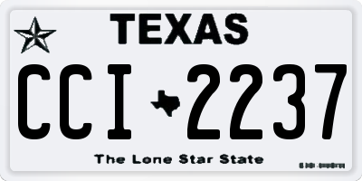 TX license plate CCI2237