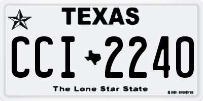 TX license plate CCI2240