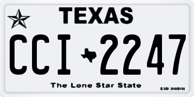TX license plate CCI2247