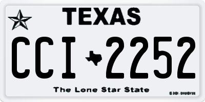TX license plate CCI2252