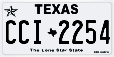 TX license plate CCI2254