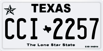TX license plate CCI2257