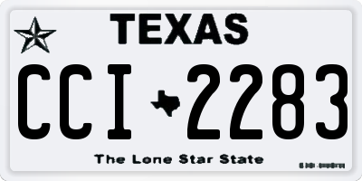 TX license plate CCI2283
