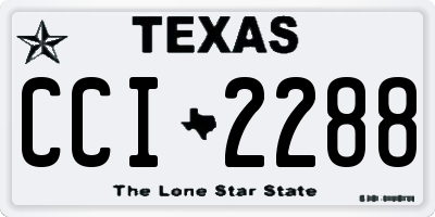 TX license plate CCI2288