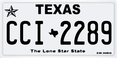 TX license plate CCI2289