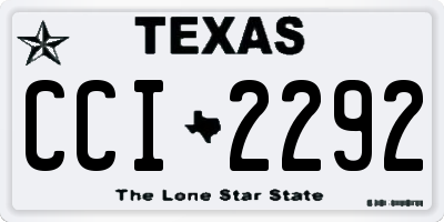 TX license plate CCI2292