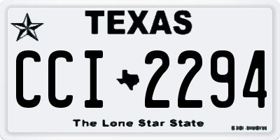 TX license plate CCI2294