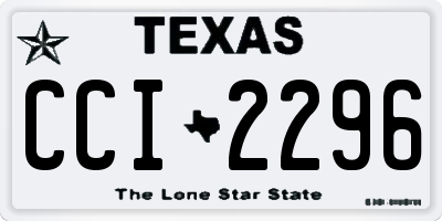 TX license plate CCI2296