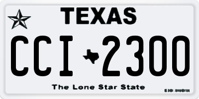 TX license plate CCI2300