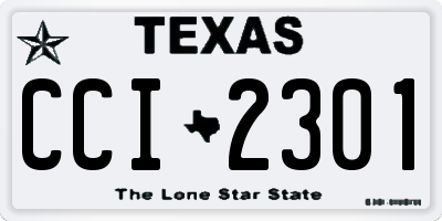 TX license plate CCI2301