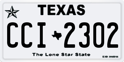 TX license plate CCI2302