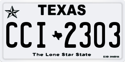 TX license plate CCI2303