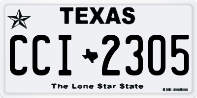 TX license plate CCI2305