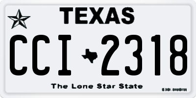 TX license plate CCI2318