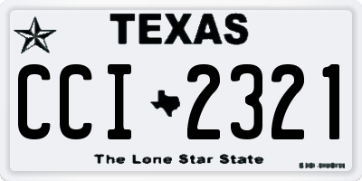 TX license plate CCI2321