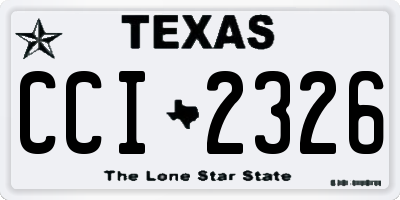 TX license plate CCI2326