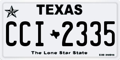 TX license plate CCI2335