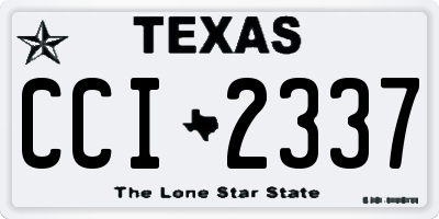 TX license plate CCI2337