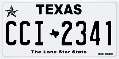 TX license plate CCI2341
