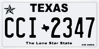 TX license plate CCI2347