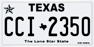 TX license plate CCI2350