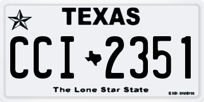 TX license plate CCI2351