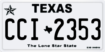 TX license plate CCI2353