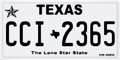 TX license plate CCI2365