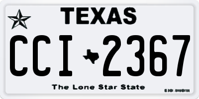 TX license plate CCI2367