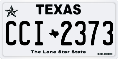 TX license plate CCI2373