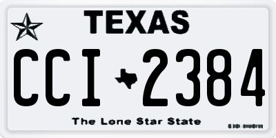 TX license plate CCI2384