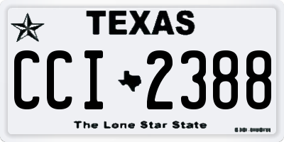 TX license plate CCI2388